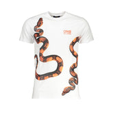 Cavalli Class White Cotton T-Shirt -   -  Cavalli Class.